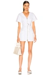 A.l.c Short Sleeve Utility Dress In Off White