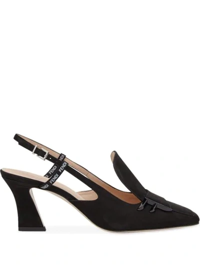Fendi Ffreedom Slingback Pumps In Black ModeSens
