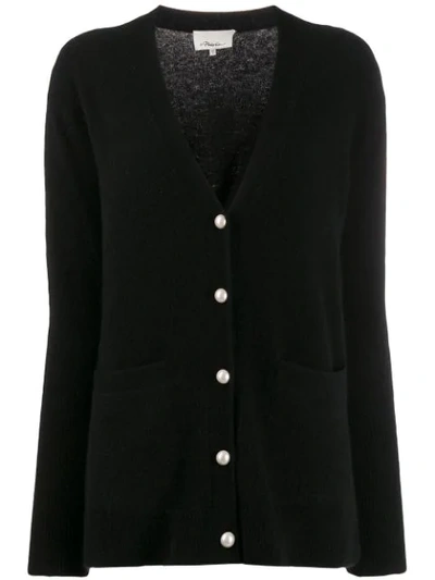 3.1 Phillip Lim / フィリップ リム Faux-pearl Button Cardigan In Black