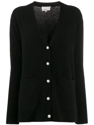 Phillip Lim Faux-pearl Button Cardigan In Black ModeSens