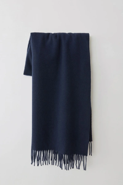 Acne Studios Canada New Navy Blue In Oversized Wool Scarf