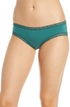 Natori Bliss Cotton Girl Briefs In Jade