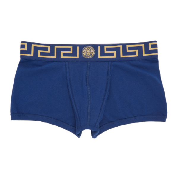 Versace Underwear Blue Medusa Boxer Briefs In A85k Blu/gl | ModeSens