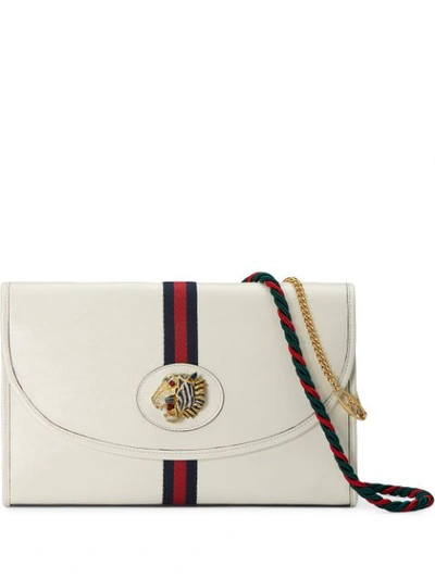 Gucci Rajah Leather Shoulder Bag In White