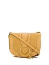 See By Chloé Hana Mini Crossbody Bag In Black Suede And Calfskin In Yellow