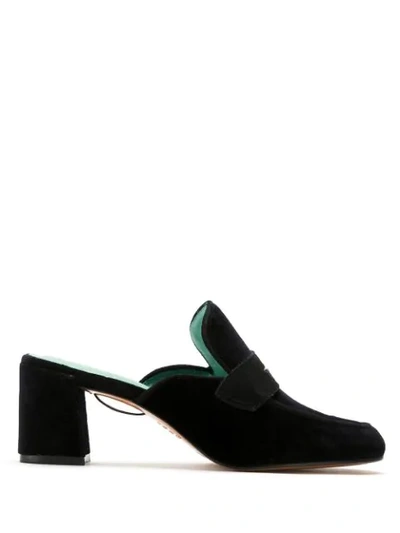 Blue Bird Shoes Escamas Mules In Black