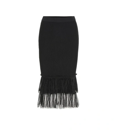 Jonathan Simkhai Stretch-knit Midi Skirt In Black