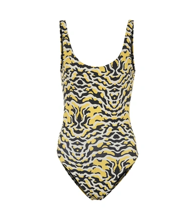 Etro Printed Swimsuit In Yellow