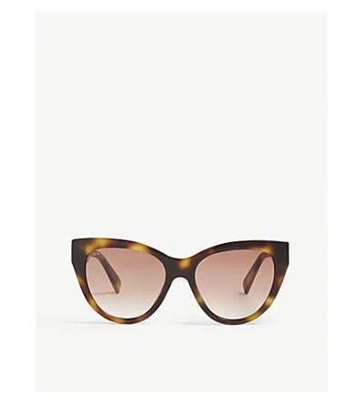 Gucci Havana Cat-eye Sunglasses In Red