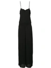 Theory Ribbed Spaghetti Strap Jumpsuit In Black