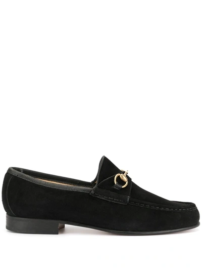 Pre-owned Gucci 1990s Horsebit Loafers In Black