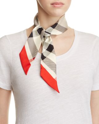 burberry silk skinny scarf
