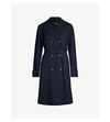 Theory Belted Virgin Wool Trench Coat In Core Navy