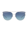 Tiffany & Co 61mm Cat Eye Sunglasses - Silver/ Azure Gradient