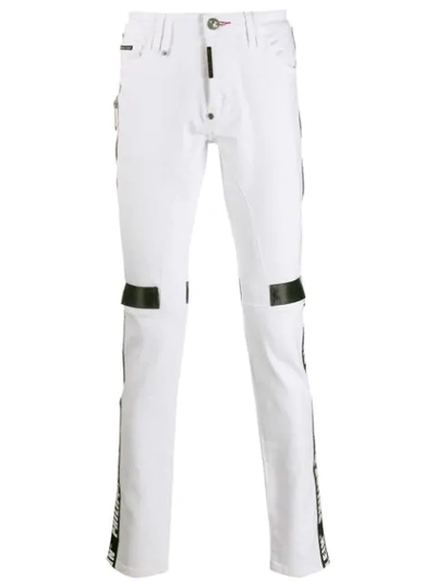 Philipp Plein Straight Jeans In White