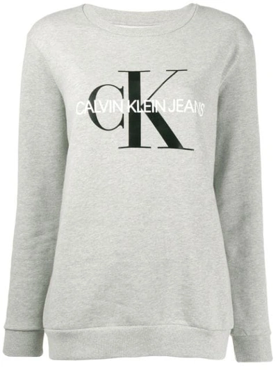 Calvin Klein Jeans Est.1978 Logo Sweatshirt In Grey