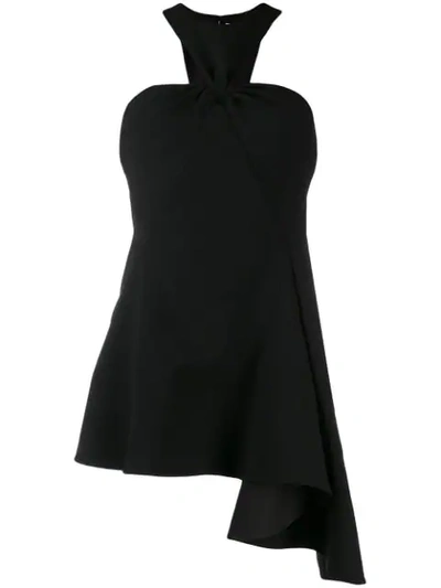 Givenchy Asymmetric Ruffled Top In Black