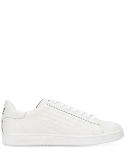 Ea7 Logo Low-top Sneakers In White