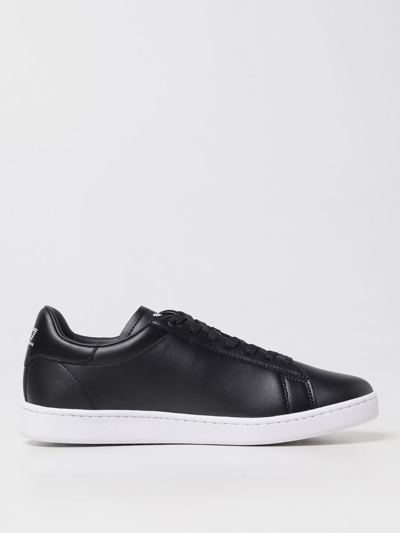 Ea7 Classic Court Leather Low Top Sneakers In Black