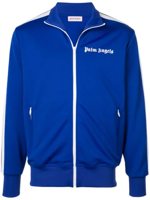 Palm Angels Logo Track Top In Blue | ModeSens