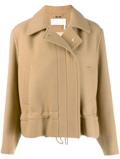 Chloé Concealed Front Jacket In Nude