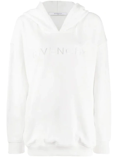 Givenchy Logo Hoodie In White