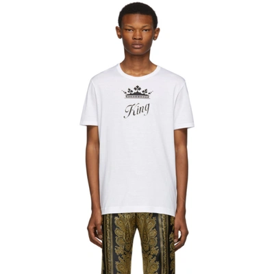 Dolce & Gabbana Dolce And Gabbana White King T-shirt In W0800 White