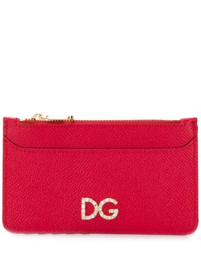 Dolce & Gabbana Logo Wallet In Red