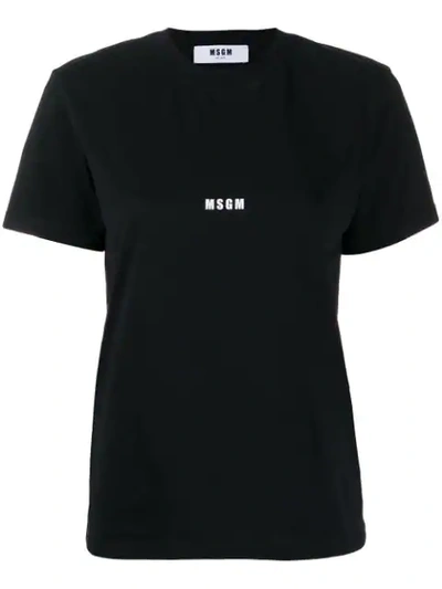 Msgm Logo T-shirt In Black