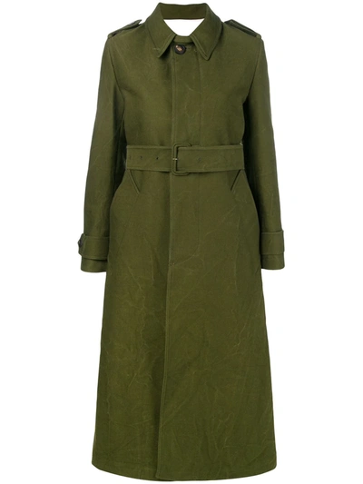 Ami Alexandre Mattiussi Women's Trench Coat In Green