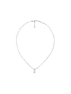 Gucci Flower And Double G Necklace With Diamonds In White Gold
