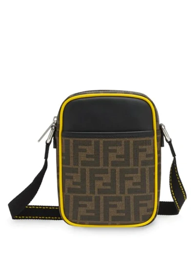 Fendi Small Ff Crossbody Bag In Brown