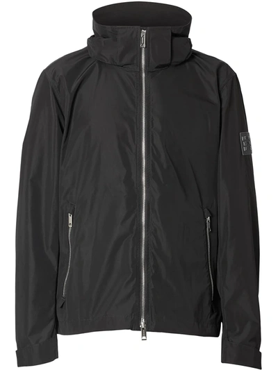 Burberry Packaway Hood Shape-memory Taffeta Jacket In Black