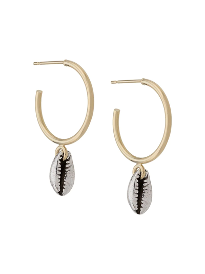 Isabel Marant Shell-drop Hoop Earrings In Silver