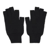 Rick Owens Fingerless Gloves In 09 Black