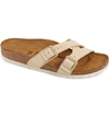 Birkenstock Yao Slide Sandal In Sand Patent