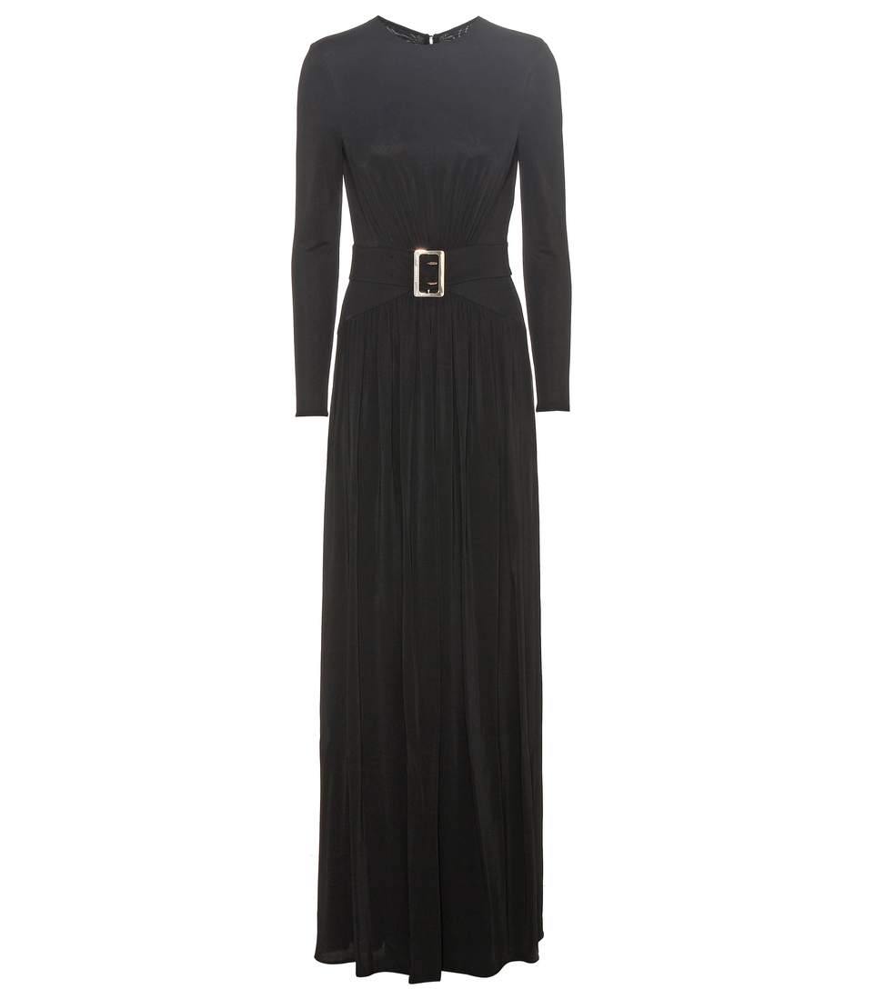 Burberry Federical Jersey Maxi Dress In Llack | ModeSens