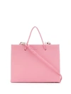 Medea Prima Hanna Small Leather Tote In Pink