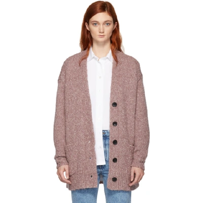 Isabel Marant Étoile Isabel Marant Etoile Pink Alpaca Scott Tweedy Knit Cardigan In Rosewood