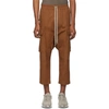Rick Owens Cropped Track Pants In 173 Rust