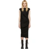 Rick Owens Black Sash Neck Dress In 09 Black