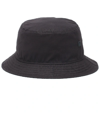 Acne Studios Buk Face Cotton-twill Hat In Black