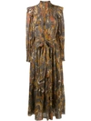 Ulla Johnson Constantine Printed Cotton-silk Maxi Dress In Brown