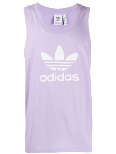 Adidas Originals Trefoil Tank Top In Purple