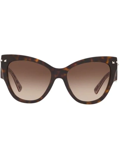Valentino Cat-eye Gradient Sunglasses In Brown