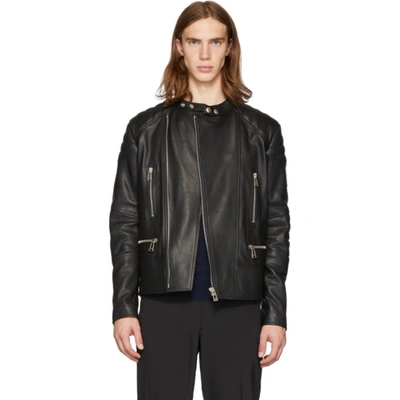 Belstaff Sidney Polished Leather Jacket In 90000 Black