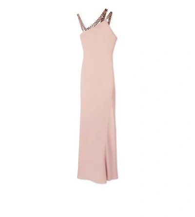 Tom Ford One-sleeve Chain-strap Jersey Gown