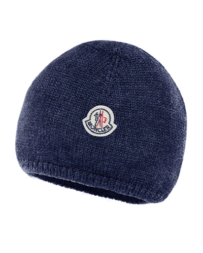 Moncler Baby's Knit Virgin Wool Cap In Blue