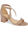 Alexandre Birman Clarita Block Heel Sandal In Cameo Suede