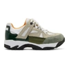 Maison Margiela Security Mesh And Suede Trainers In Neutrals